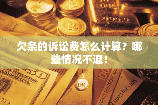 北京欠条的诉讼费怎么计算？哪些情况不退！