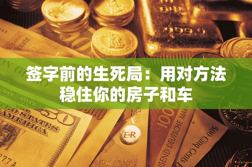 北京签字前的生死局：用对方法稳住你的房子和车