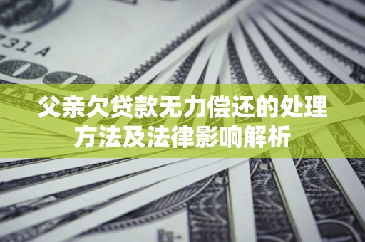 北京父亲欠贷款无力偿还的处理方法及法律影响解析